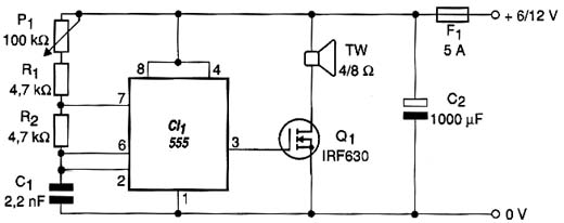 Diagrama elétrico do espanta bicho 