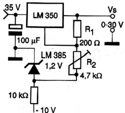 Fonte entre o a 30 V 