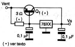 Podem ser usados os CIs entre 7805 e 7824 