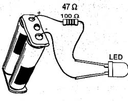 Lanterna com resistor redutor externo. 