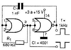 Um astável de 1 kHz. 