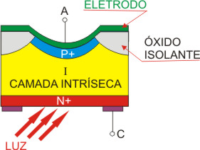 Figura 5 - Estrutura de um diodo PIN. 