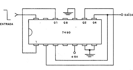 Divisor TTL por 6 (7490) 