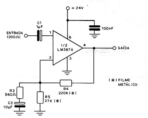  Pré-Amplificador Para Microfone 