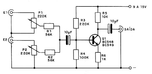  Mixer com Transistor Bipolar 