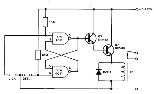  Chave de Toque com o 4011 CMOS 