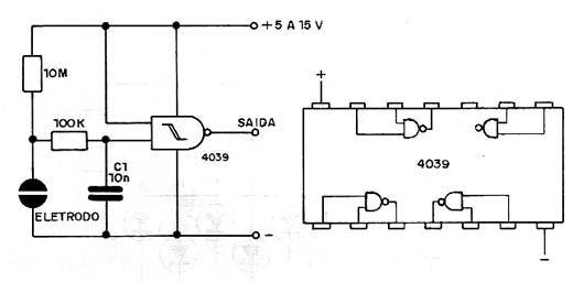  Chave de Toque CMOS Com o 4093 