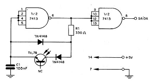  Astável TTL Sensível à Luz - 7413 