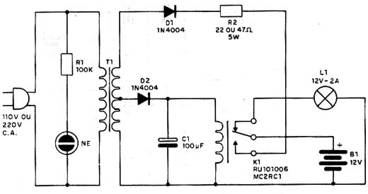  Luz de Emergência Com Carregador 