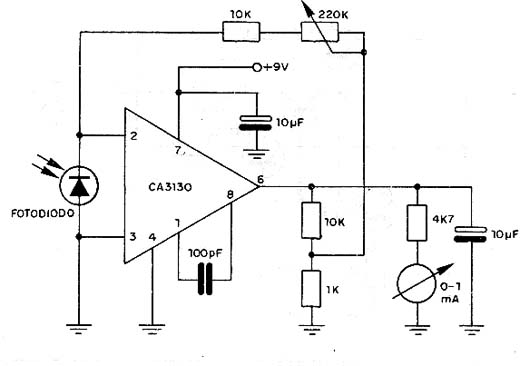  Fotômetro com o CA3130 