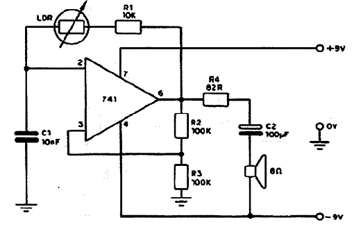  Oscilador Sensível à Luz com o 741 