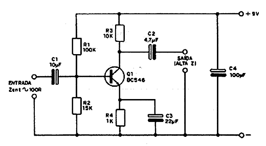  Pré-Amplificador Para Microfone Dinâmico 