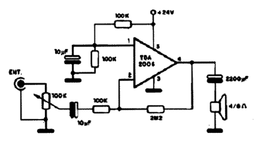  Amplificador de 8 W com o TDA2006 