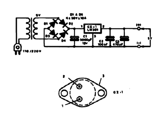  Fonte TTL 5 V x 5 - Lm<sup>3</sup>01 