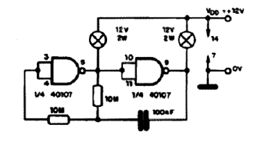  Driver CMOS de Potência com o 40107 