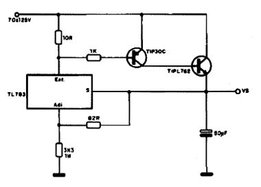  Regulador de 50 V x 500 mA 