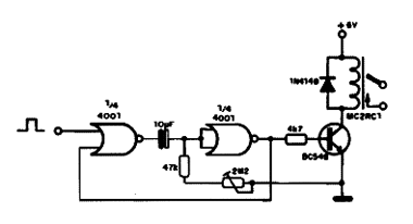  Relé Monoestável com o 4001 