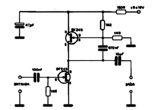  Pré-amplificador com FET 