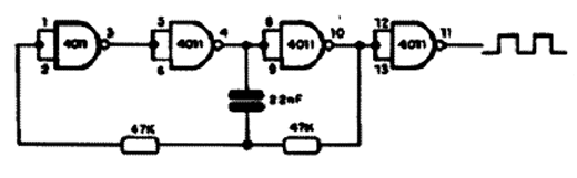  Oscilador CMOS 4011   . 