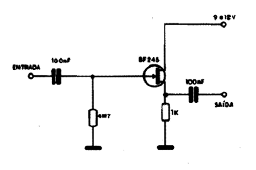  Pré-amplificador com FET 