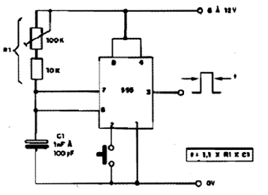  Gerador de Pulso Único com o 555 