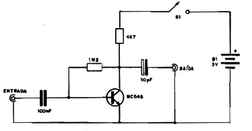  Micro Préamplificador de Áudio 