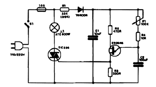  Dimmer com TRIAC e Unijunção 