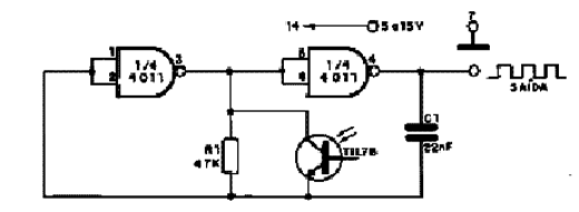  Astável CMOS Sensível à Luz - 4011 