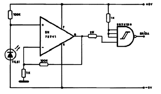  Receptor Óptico TTL  Para Link de Dados 