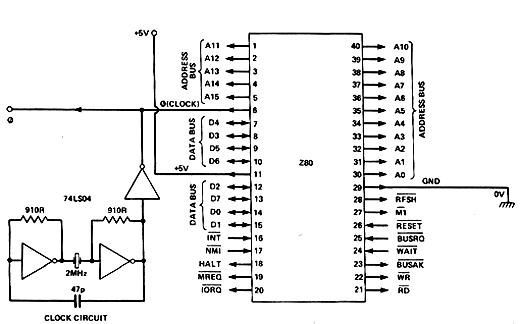  Circuito Básico do Z80 