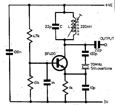  Oscilador a Cristal de 70 MHz 