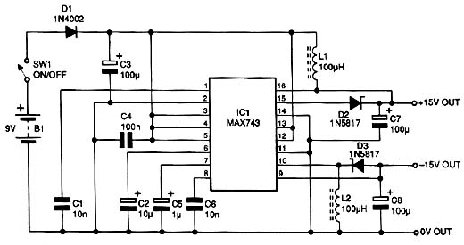 +15 e -15 V x 100 mA a Partir de 9 V 