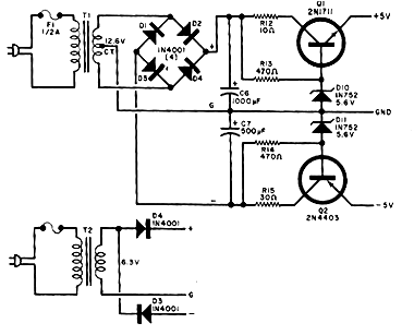  Fonte Simétrica de 5 V 