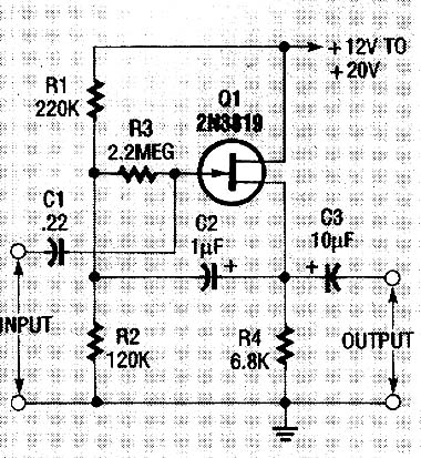  Amplificador com 44 M? de Entrada 