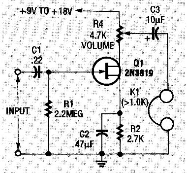  Amplificador JFET Para Fone 