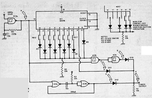 Encoder de 8 Canaiscom o 4017
