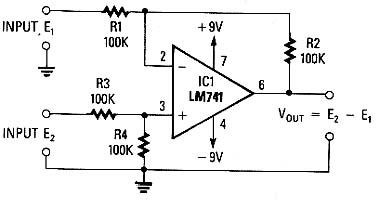  Amplificador Diferença com o 741 