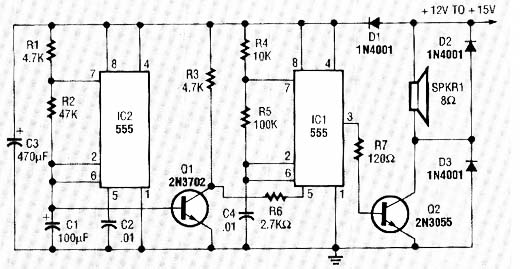 Sirene Modulada com o 555
