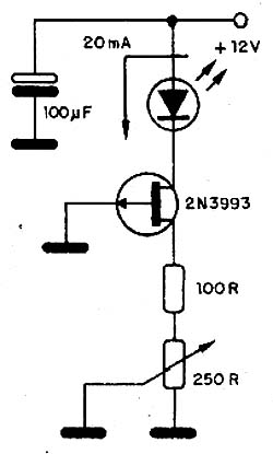  Excitador de LED com FET-P  