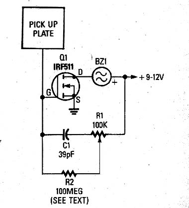  Alarme de Toque  Com MOSFET 