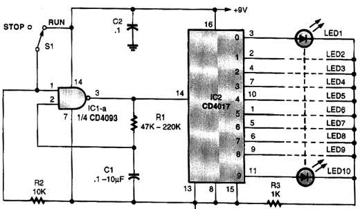  Sequencial Experimental com o 4017 