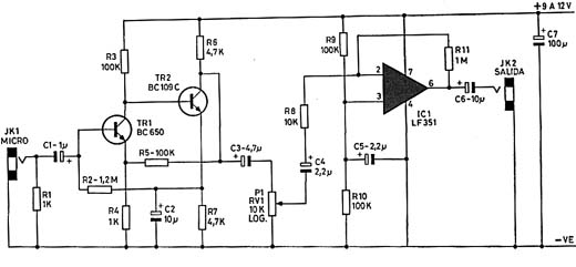  Pré-Amplificador Para Microfone
