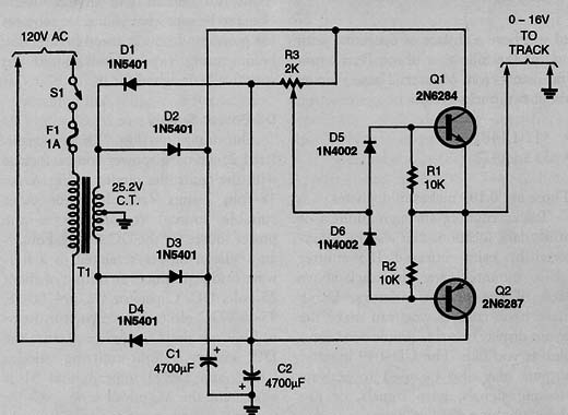 Fonte Variável de -16 a +16 V x 2 A
