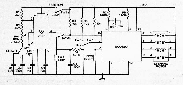 Controle de Motor de Passo SAA1027
