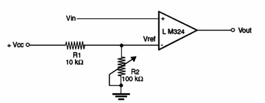 Comparador de Tensão Básico LM324
