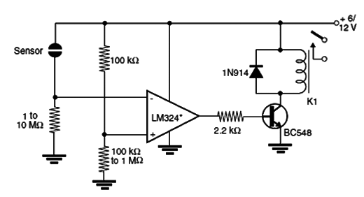 Sensor de Toque com o LM324
