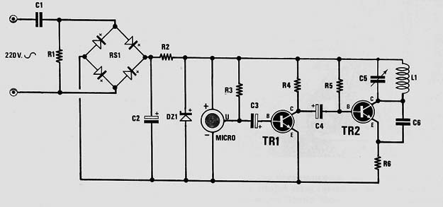 Micro Transmissor de FM em 220 V
