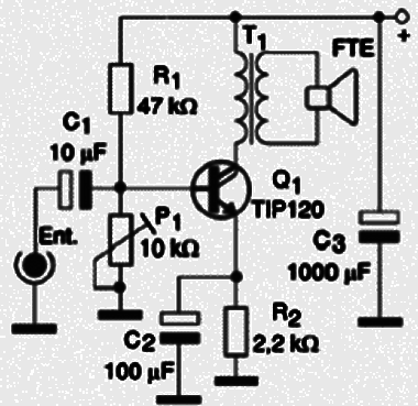 Amplificador Darlington de Áudio
