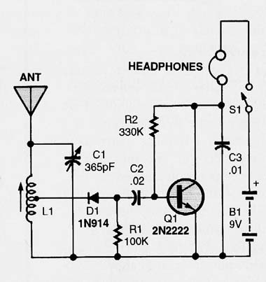  RÁDIO AM DE UM TRANSISTOR 
