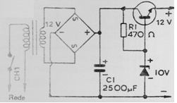  fonte de 12 V x 1 A 
